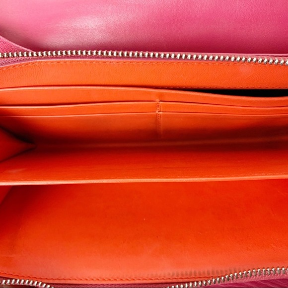 Loewe Magenta Leather Zip Bifold Wallet - Picture 8 of 11